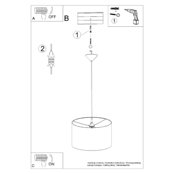 Nova 40 lampa wisząca 1xE27 biała SL.1404