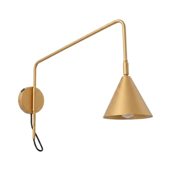 Nox 1 kinkiet 1xE14 złoty z włącznikiem SL.2493 Sollux Lighting