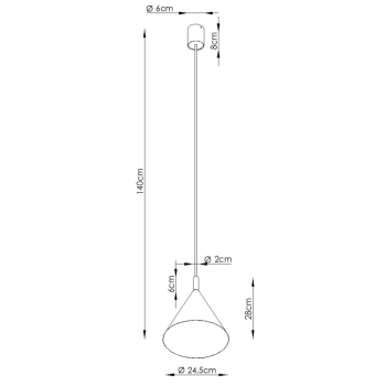 Nox 25 lampa wisząca 1xE27 biała SL.2521