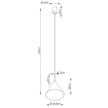 Nox 25 lampa wisząca 1xE27 żółta SL.2532