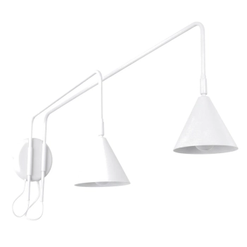 Nox 2 kinkiet 2xE14 biały z włącznikiem SL.2506 Sollux Lighting