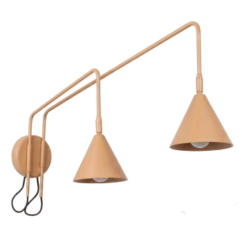 Nox 2 kinkiet 2xE14 złoty z włącznikiem SL.2508 Sollux Lighting