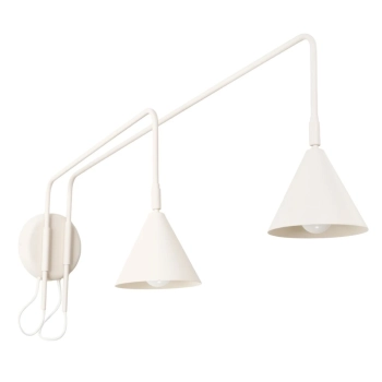 Nox 2 kinkiet 2xE14 beżowy z włącznikiem SL.2509 Sollux Lighting