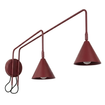 Nox 2 kinkiet 2xE14 burgund z włącznikiem SL.2513 Sollux Lighting