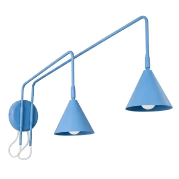 Nox 2 kinkiet 2xE14 błękitny z włącznikiem SL.2520 Sollux Lighting