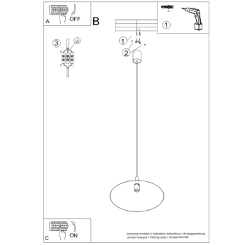 Nox 40 lampa wisząca 1xE27 złota SL.2538