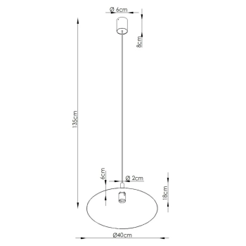 Nox 40 lampa wisząca 1xE27 brązowa SL.2549