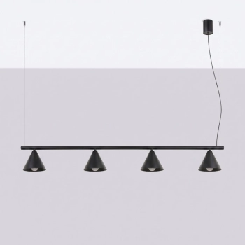 Nox 4L lampa wisząca 4xE14 czarna SL.2552