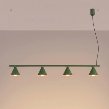 Nox 4L lampa wisząca 4xE14 zielona oliwka SL.2555