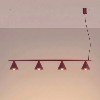 Nox 4L lampa wisząca 4xE14 burgund SL.2558