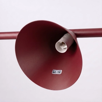 Nox 4L lampa wisząca 4xE14 burgund SL.2558