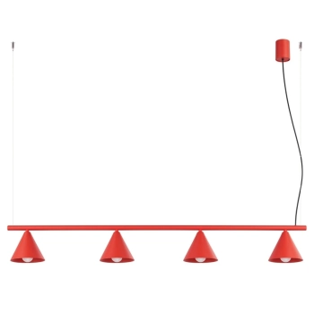 Nox 4L lampa wisząca 4xE14 czerwona SL.2563 Sollux Lighting