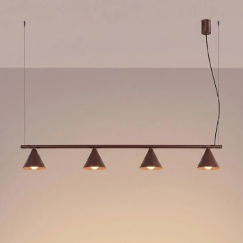 Nox 4L lampa wisząca 4xE14 brązowa SL.2564