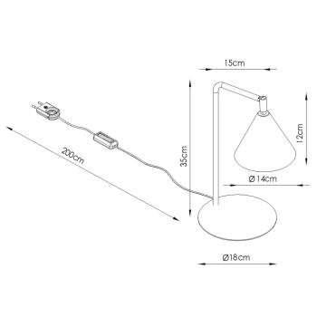 Nox lampa biurkowa 1xE14 beżowa SL.2569