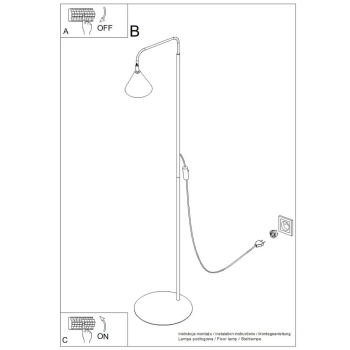 Nox lampa podłogowa 1xE14 szałwiowa SL.2591