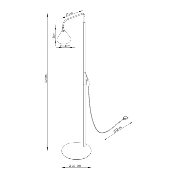 Nox lampa podłogowa 1xE14 brązowa SL.2594