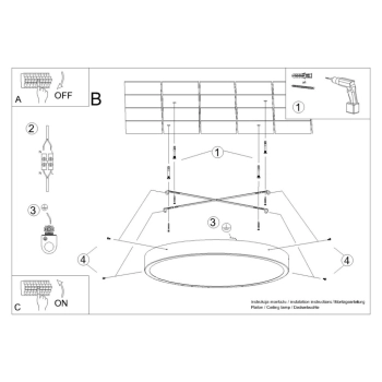 Onyx 40 lampa sufitowa LED 23W 1890lm 3000K biała SL.1245