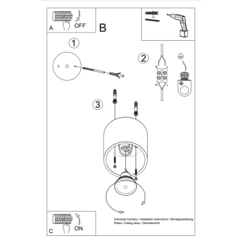 Orbis 1 lampa sufitowa 1xGU10 ochra czerwona SL.2093