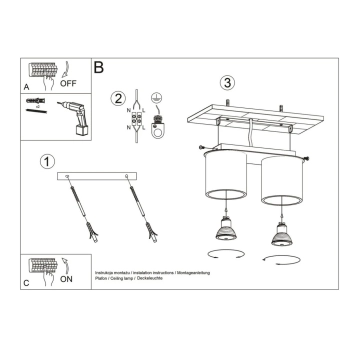 Orbis 2 lampa sufitowa 2xGU10 beżowa SL.2088