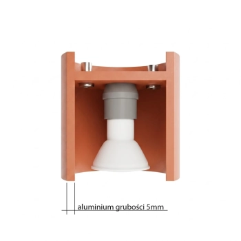 Orbis 2 lampa sufitowa 2xGU10 ochra czerwona SL.2094
