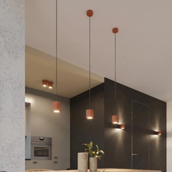 Orbis 2 lampa sufitowa 2xGU10 ochra czerwona SL.2094