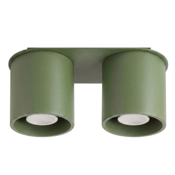 Orbis 2 lampa sufitowa 2xGU10 zielona oliwka SL.2103 Sollux Lighting