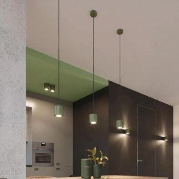 Orbis 2 lampa sufitowa 2xGU10 zielona oliwka SL.2103