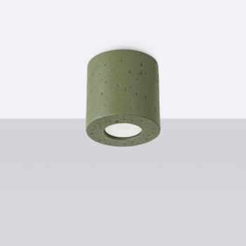 Orbis lampa sufitowa 1xGU10 beton, zielona oliwka SL.1841