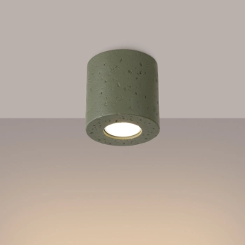 Orbis lampa sufitowa 1xGU10 beton, zielona oliwka SL.1841