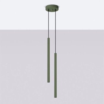 Pastelo 2 lampa wisząca 2xG9 zielona oliwka SL.1519