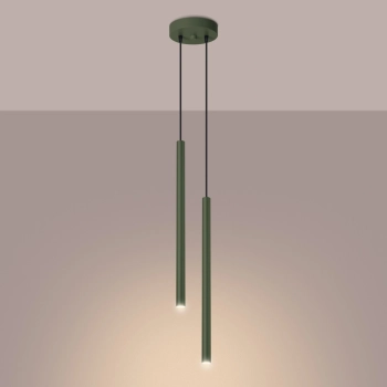 Pastelo 2 lampa wisząca 2xG9 zielona oliwka SL.1519