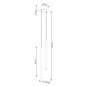 Pastelo 2 lampa wisząca 2xG9 ochra czerwona SL.1525