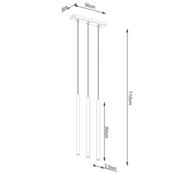 Pastelo 3L lampa wisząca 3xG9 złota SL.1171