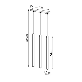 Pastelo 3L lampa wisząca 3xG9 złoty połysk SL.1196