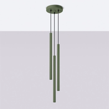 Pastelo 3P lampa wisząca 3xG9 zielona oliwka SL.1521
