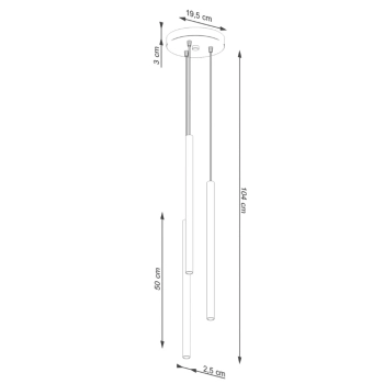 Pastelo 3P lampa wisząca 3xG9 zielona oliwka SL.1521