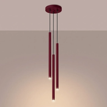 Pastelo 3P lampa wisząca 3xG9 burgund SL.2123