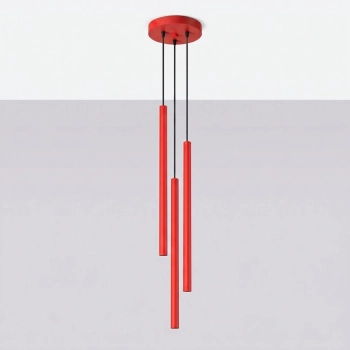 Pastelo 3P lampa wisząca 3xG9 czerwona SL.2143