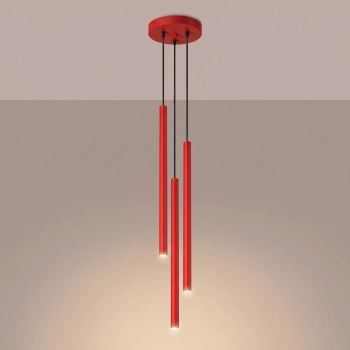 Pastelo 3P lampa wisząca 3xG9 czerwona SL.2143