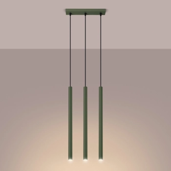 Pastelo 3 lampa wisząca 3xG9 zielona oliwka SL.1520