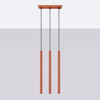 Pastelo 3 lampa wisząca 3xG9 ochra czerwona SL.1526
