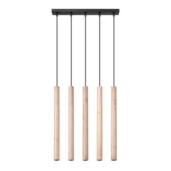 Pastelo 5L lampa wisząca 5xG9 drewno SL.1269 Sollux Lighting