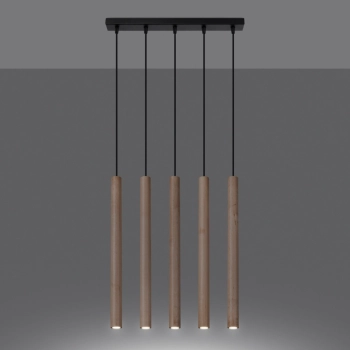 Pastelo 5L lampa wisząca 5xG9 drewno SL.1269