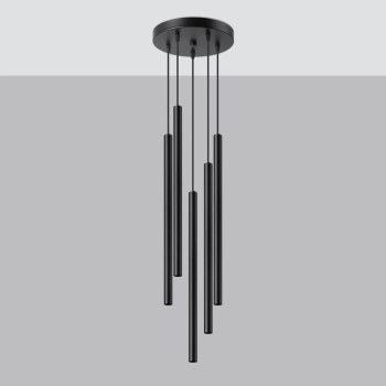 Pastelo 5P lampa wisząca 5xG9 czarna SL.1176