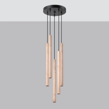 Pastelo 5P lampa wisząca 5xG9 drewno SL.1270