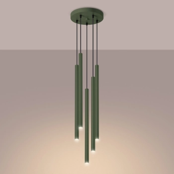Pastelo 5P lampa wisząca 5xG9 zielona oliwka SL.1522