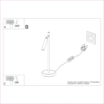 Pastelo lampa biurkowa 1xG9 biała SL.1468