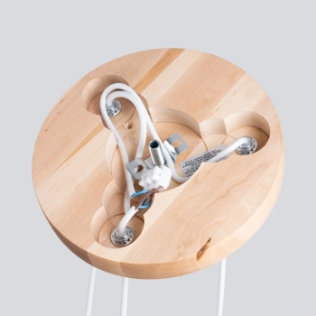 Pekka 3P lampa wisząca 3xG9 biała, naturalne drewno SL.1391