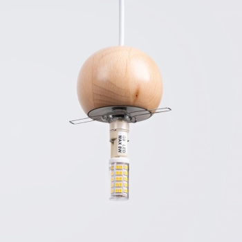 Pekka 3P lampa wisząca 3xG9 biała, naturalne drewno SL.1391