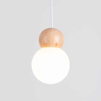 Pekka 3P lampa wisząca 3xG9 biała, naturalne drewno SL.1391